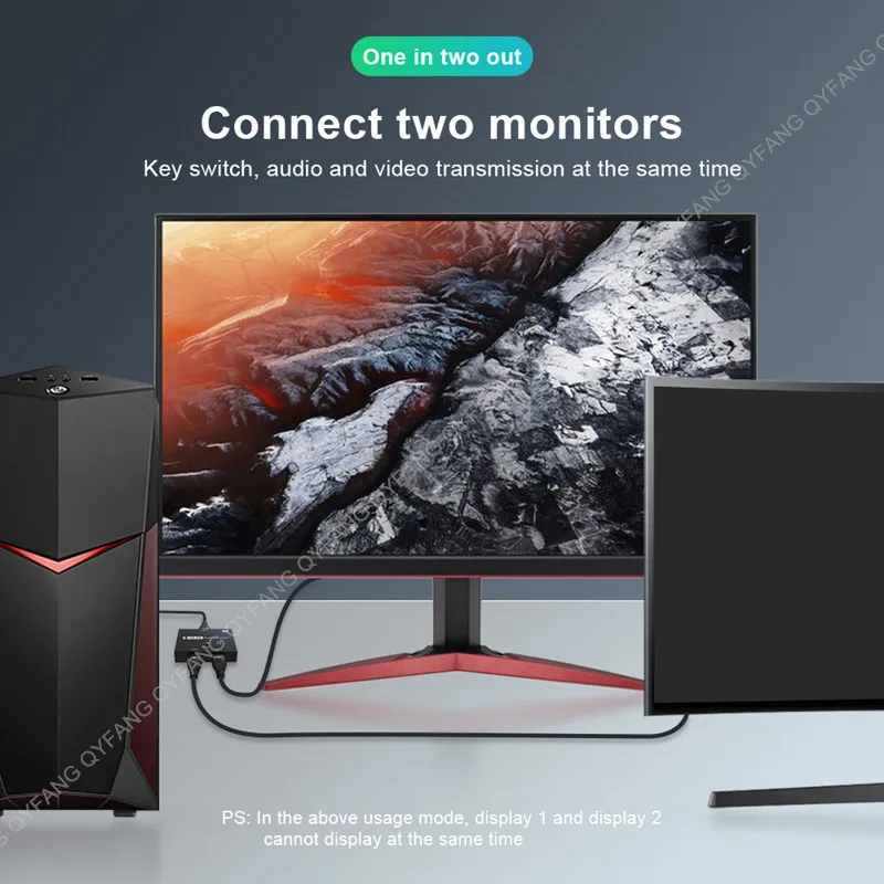 8K HDMI-совместимый переключатель 4K 120Гц 60Гц 2 в 1 Выход HDMI 2.1 Би-направленный конвертер делитель для адаптера PS5 Switcher на.