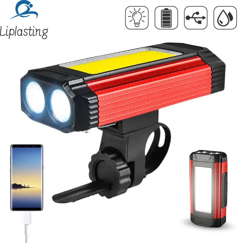 

Warning Lamp Aluminum Alloy Type-c Charging Power Bank Life-grade Waterproof Magnet Back Camping Lantern Bicycle Light Cob