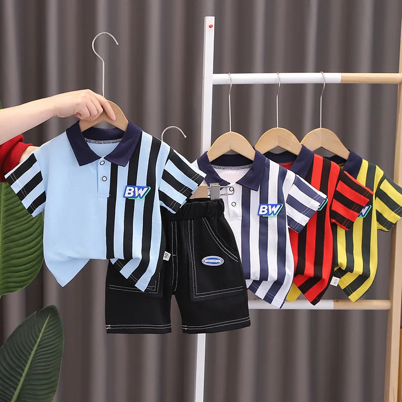 

Boys Clothes Sets Summer 2023 Children Polo T-shirts Shorts 2pcs Tracksuits For Baby 1 To 4 Years Sports Suit Kid Costume Outfit