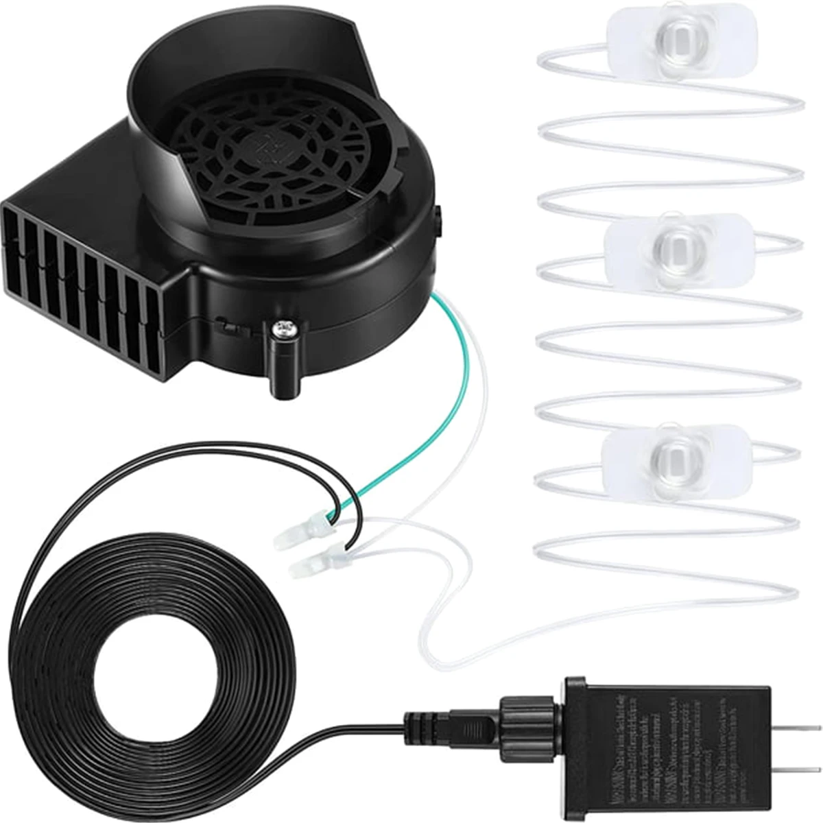 

Inflatable Air Blower Reusable Replacement Fan Blower with 3 LED Light String Portable Mini Air Blower 12V 1.0A Durable Air Fan