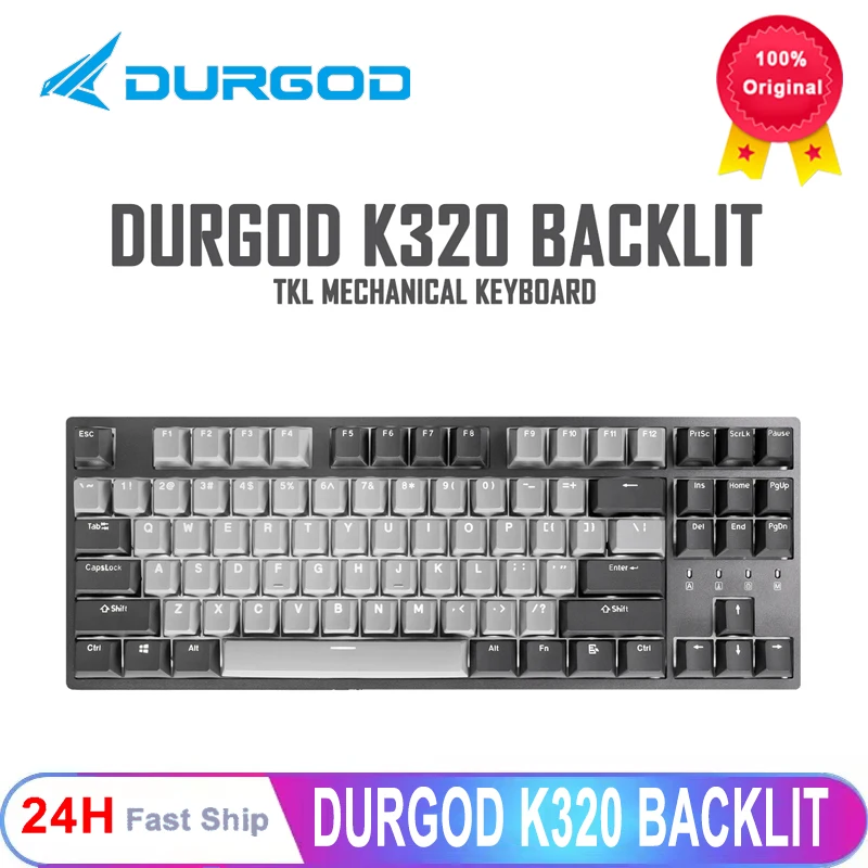 durgod 87 corona k320 backlit mechanical keyboard cherry mx switches pbt doubleshot keycaps brown blue black red silver switch