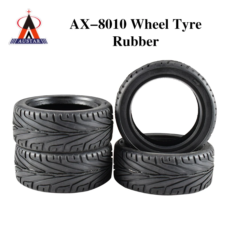 

AUSTAR 4Pcs/Set Rubber Tyre Wheel Tire for 1/10 RC On Road Car Traxxas HSP Tamiya HPI Kyosho RC Car