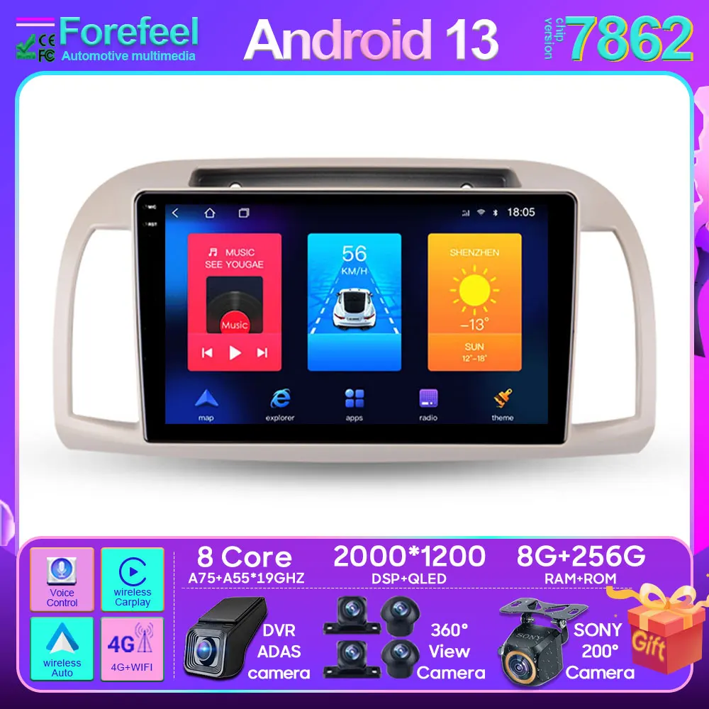 

For Nissan March 3 K12 2002-2010 Android Car Stereo Unit Multimedia Radio Video Player GPS Wireless Carplay Android Auto 4G