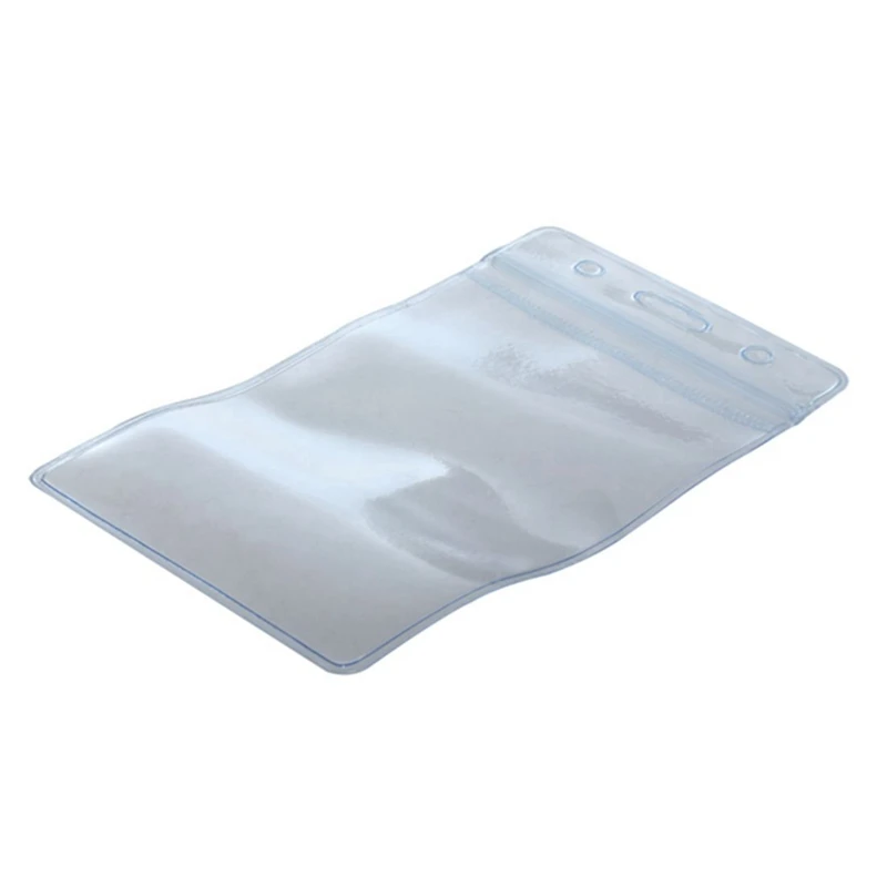 

400 Pcs Clear Plastic Vertical Name Tag Badge ID Card Holders