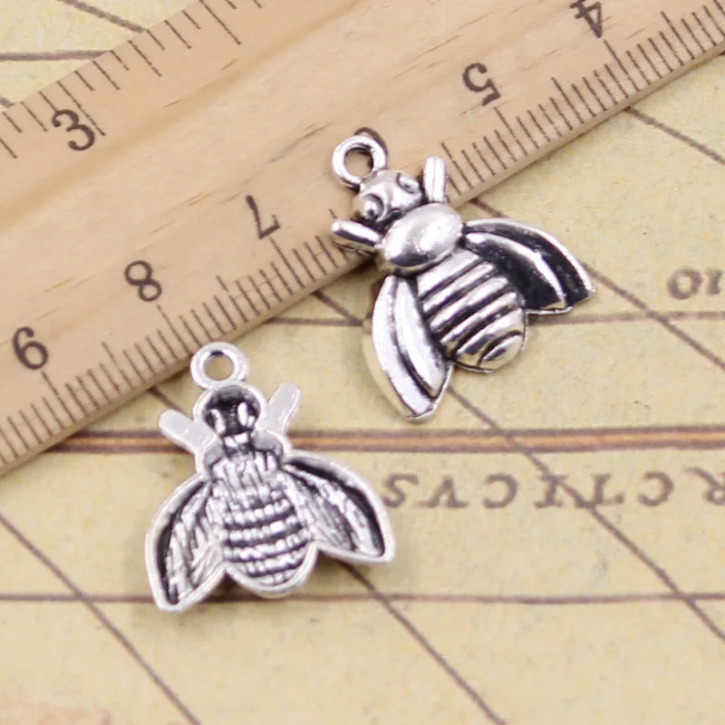 

30pcs Charms Bee Honey Honeybee Hornet 21x18mm Tibetan Silver Color Pendants Antique Jewelry Making DIY Handmade Craft