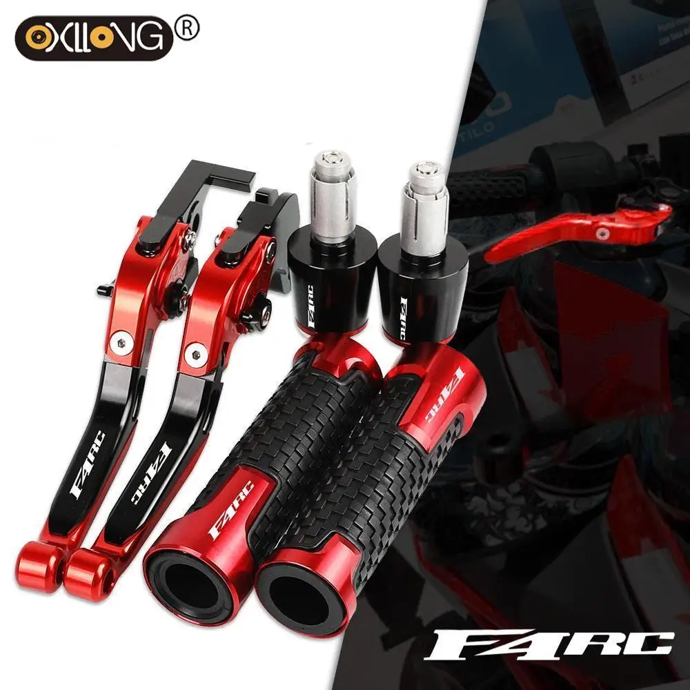 

F4 RC LOGO Motorcycle Aluminum Brake Clutch Levers Handlebar Hand Grips ends For MV AGUSTA F4RC 2011 2012 2013 2014 2015 2016