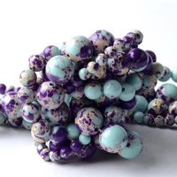 violet turquoise round loose spacer beads for jewelry making bracelets