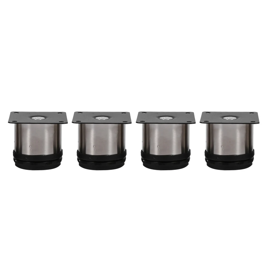

4Pcs Stainless Steel Height Adjustable Furniture Feet Cabinet Legs Round Stand Holder Furniture Furniture
