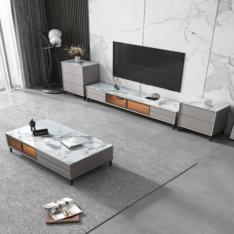 

Кофейный столик в итальянском стиле, комбинированный кофейный столик 1 шт., роскошный современный простой, для гостиной, скандинавский шкаф...