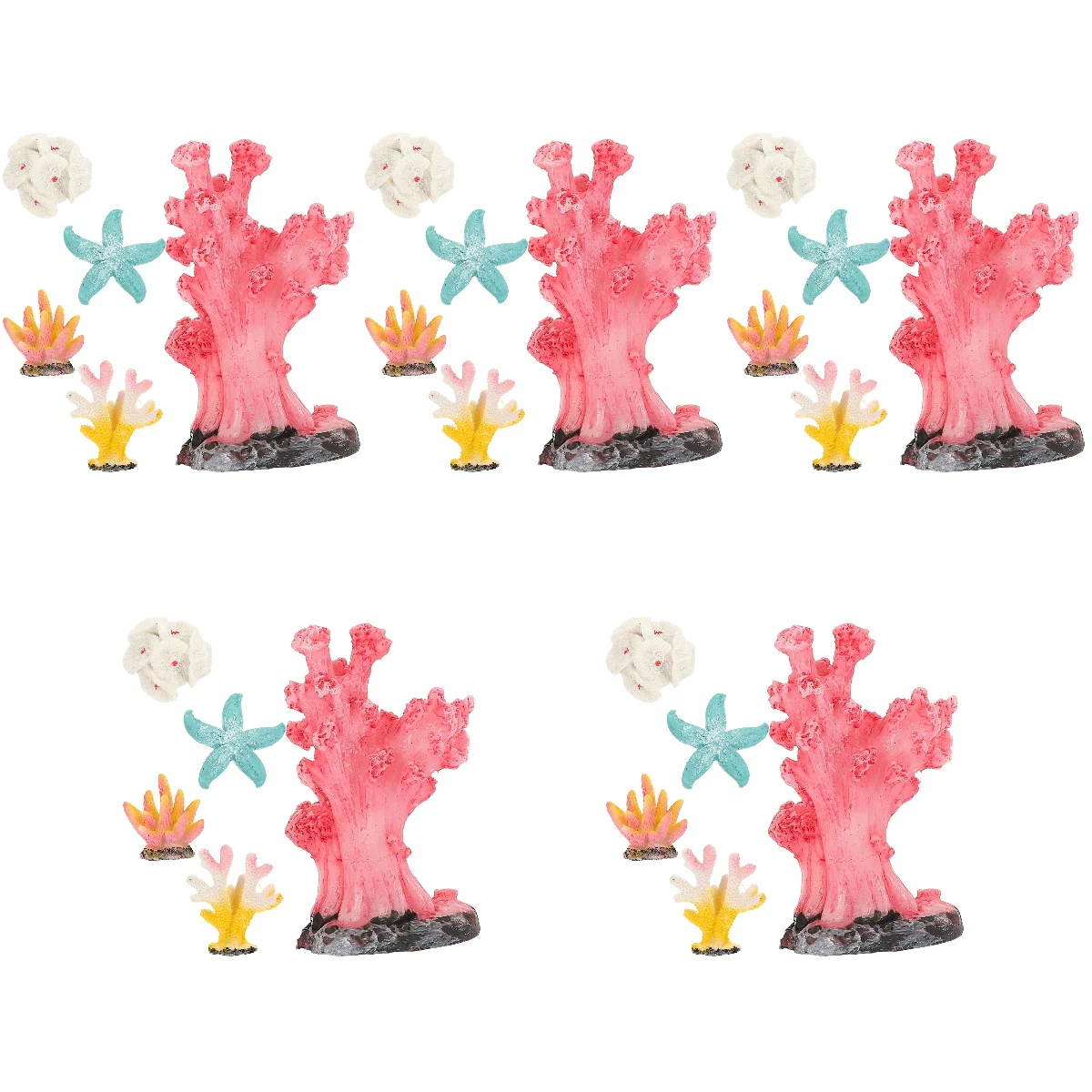 

5 Sets Of Useful Novel Tank Decoration Tank Coral Adornment Decorative Resin Coral Aquarium Adorn