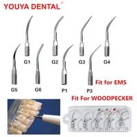 10pcs dental ultrasonic scaler tips g1 g2 g3 g4 g5 g6 p1 p3 dentistry scaling tips kit fit for ems woodpecker scaler accessories
