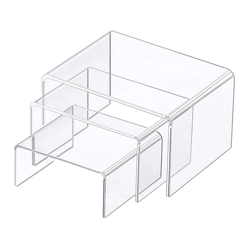 

3 Pieces Of Acrylic Display Stand Anticorrosive Acrylic Display Stand Transparent Display Stand For Jewelry Collection
