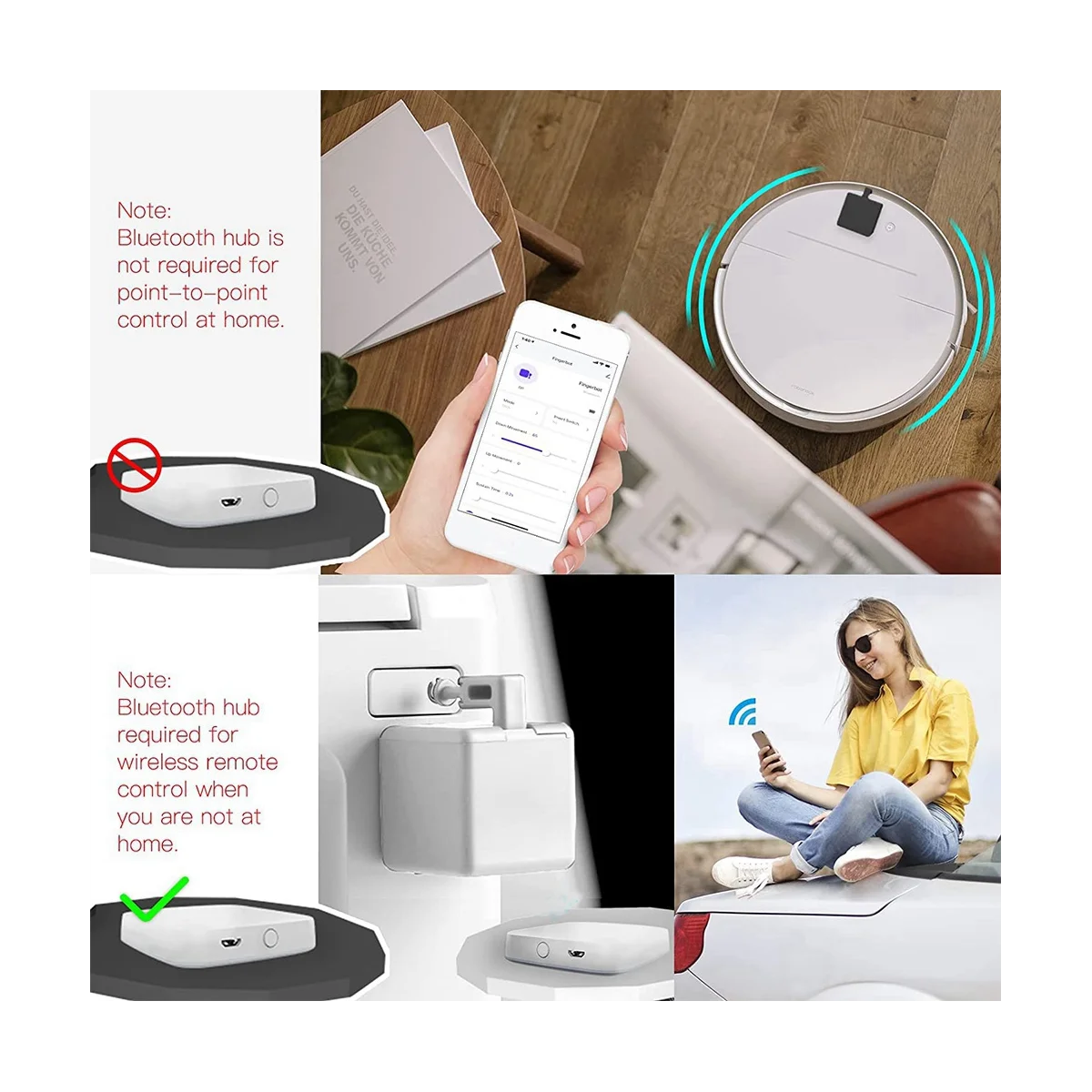 

Tuya Hub Link Fingerbot to Wi-Fi (Support 2.4GHz) ,IFTTT and Timmer Control, 1 Gate Way Can Connect Multiple Fingerbots