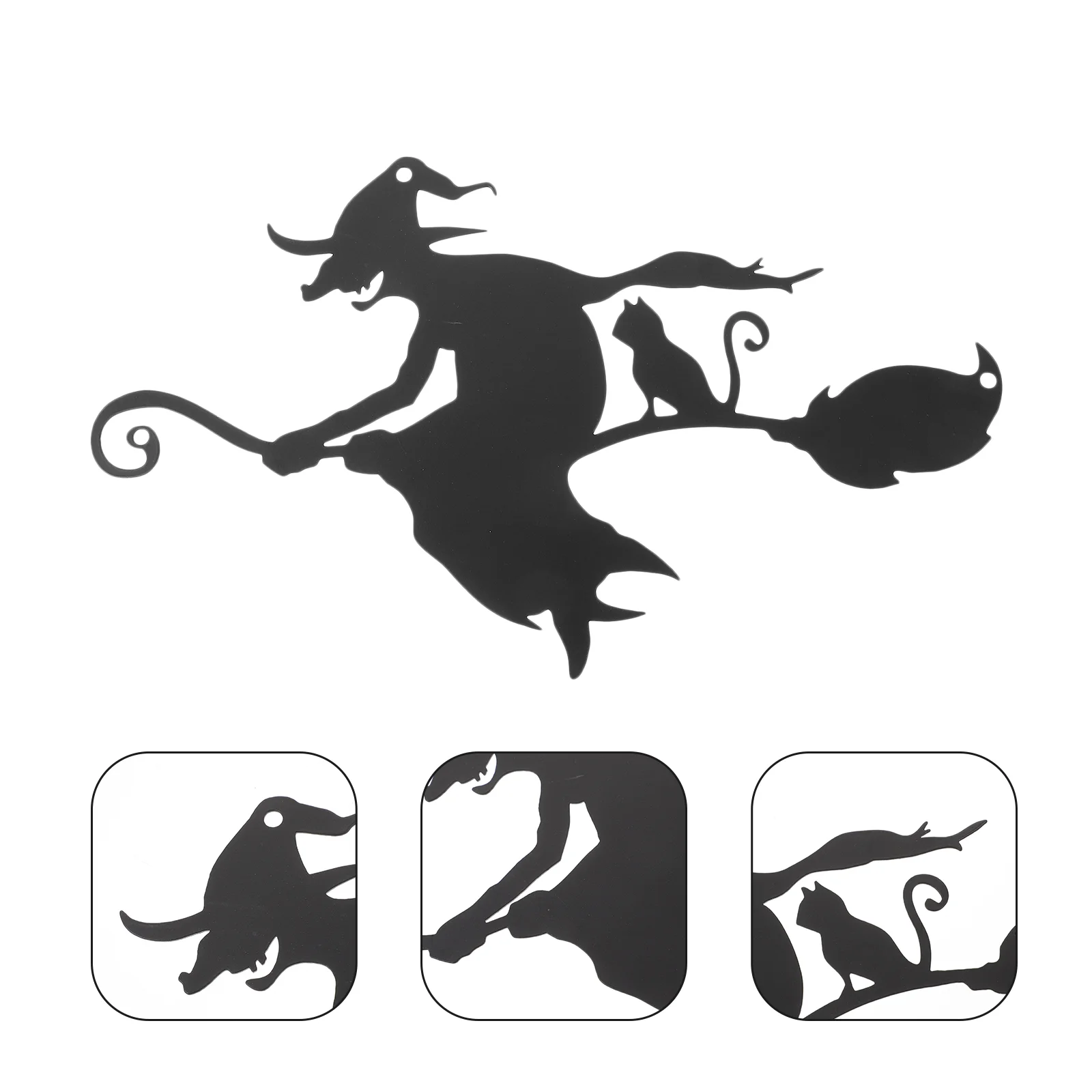 

Indoors Wall Decoration Iron Witch Silhouette Wall Ornament Abstract Wall Pendant