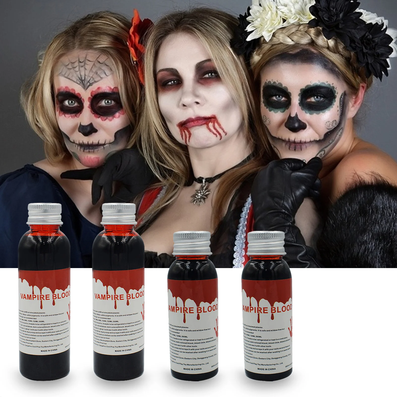 

Имитация крови на Хэллоуин, искусственная кровь на Хэллоуин, выглядит как настоящая сценическая кровь для зомби вампира, костюмы монстров, одежда