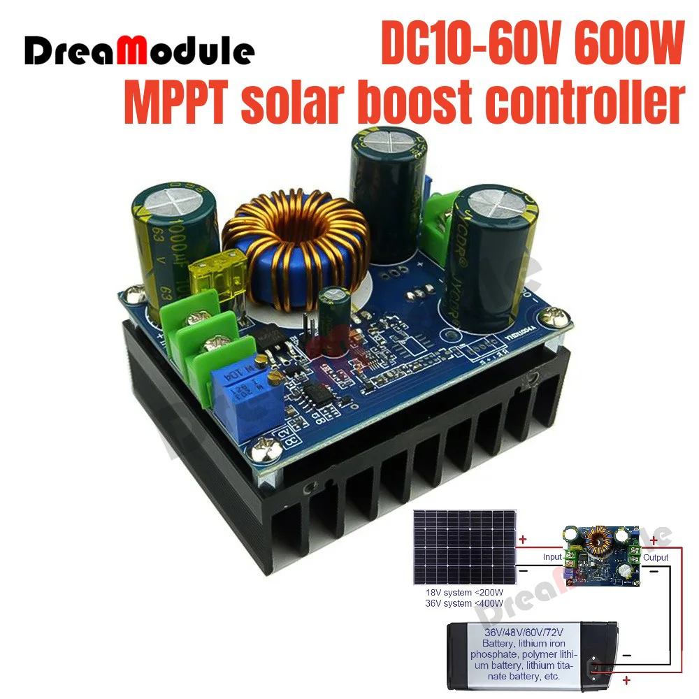DC10-60V 600W MPPT контроллер солнечного усиления LTC1871 DC Boost, преобразователь напряжения, Step-up источник питания, трансформаторный контроллер Module