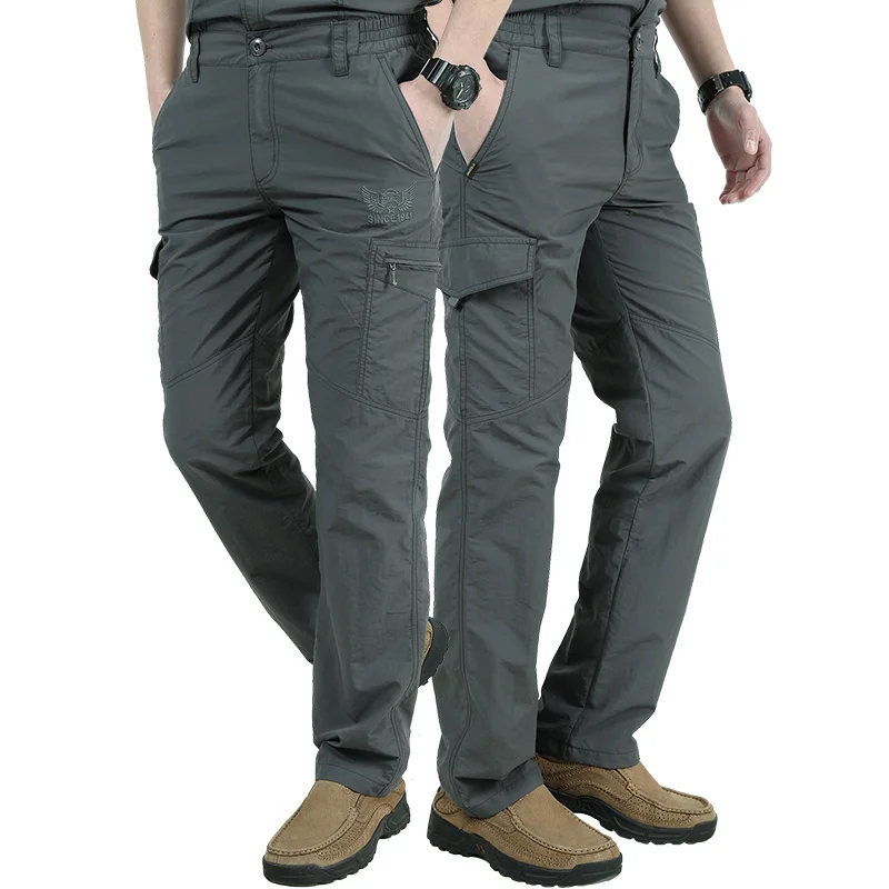 

Nice Plus Size Mens Military Style Tide Pants Men Summer Breathable Male Trousers Joggers Army Pockets Casual Pants