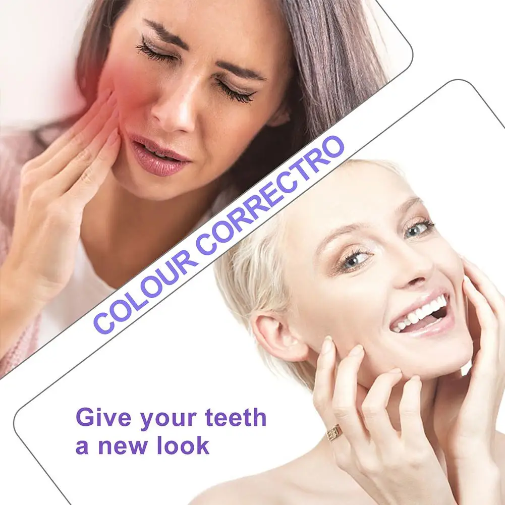 V34 30 мл SMILEKIT Фиолетовая отбеливающая зубная паста для удаления пятен уменьшения