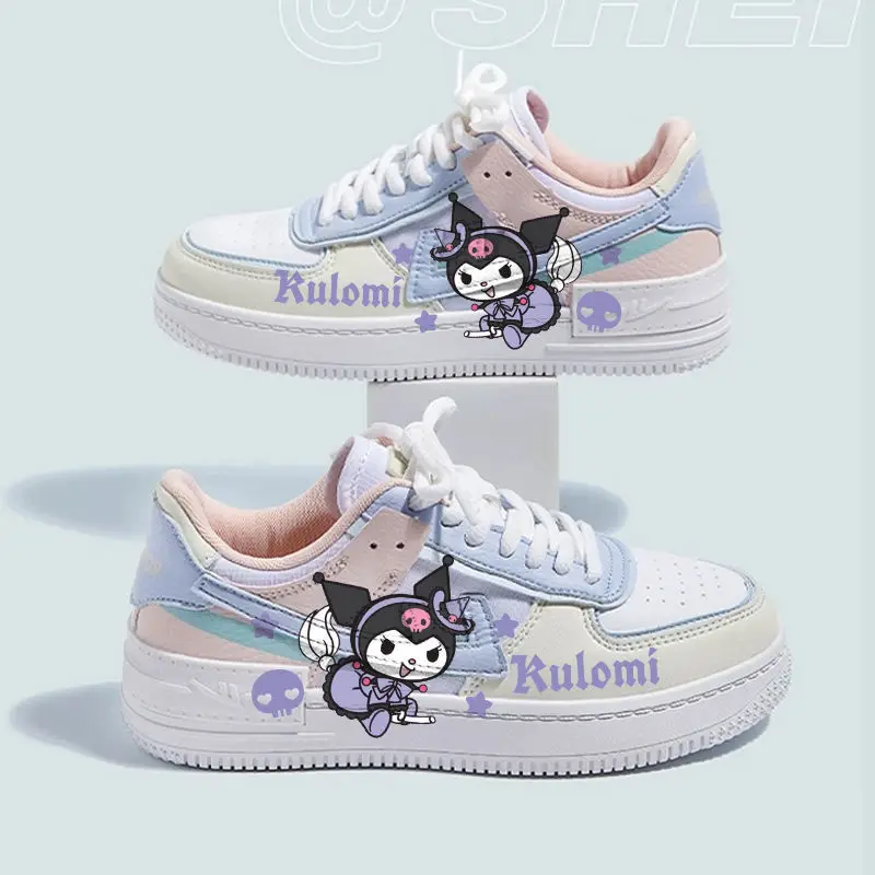 

Кроссовки Sanrio серия Babycinnamoroll женские, повседневная обувь для периферии, милые студенческие кеды, белые