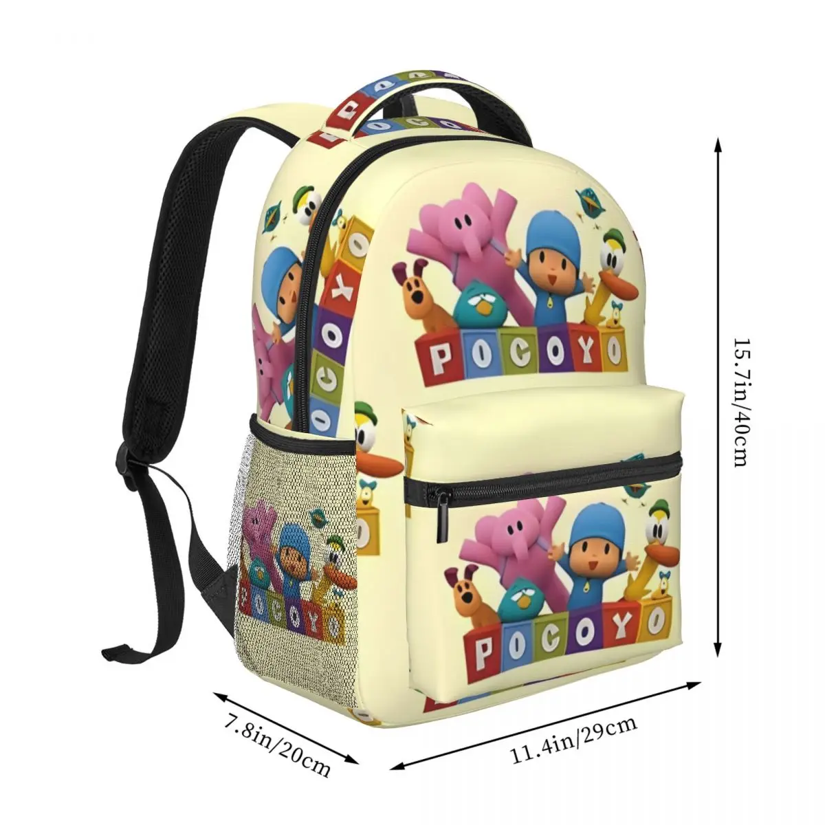 Рюкзак с персонажами P-Pocoyo студенческий школьный рюкзак для мужчин и женщин