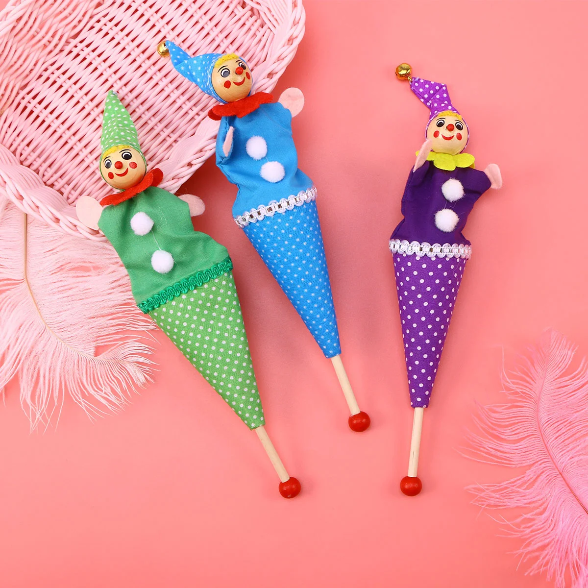 

Clown Puppetstoy Hand Kids Puppet Toys Finger Figure Toddlers Plush Baby