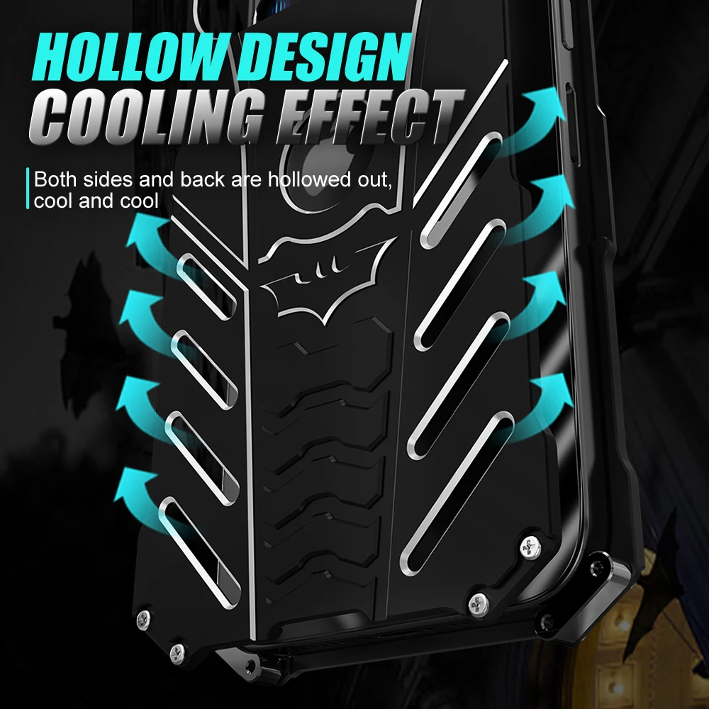 Original R-JUST Metal Aluminum Case For iphone 14 13 12 11 Pro XS Max Plus Mini XR CoverTough Alloy Armor Shockproof Skin Funda