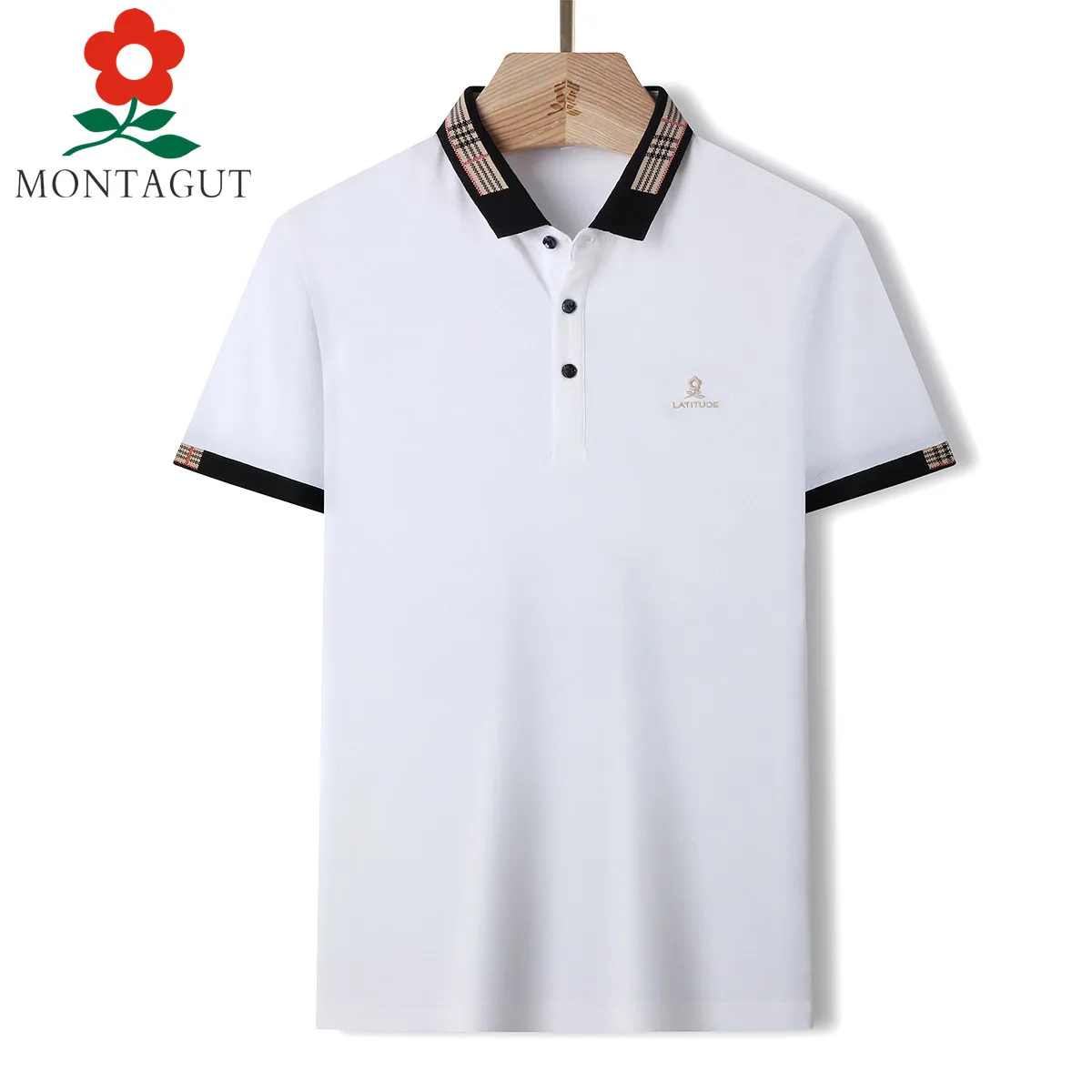 

Montagut [breathable and comfortable] summer new style simple leisure versatile men's POLO T-shirt sh