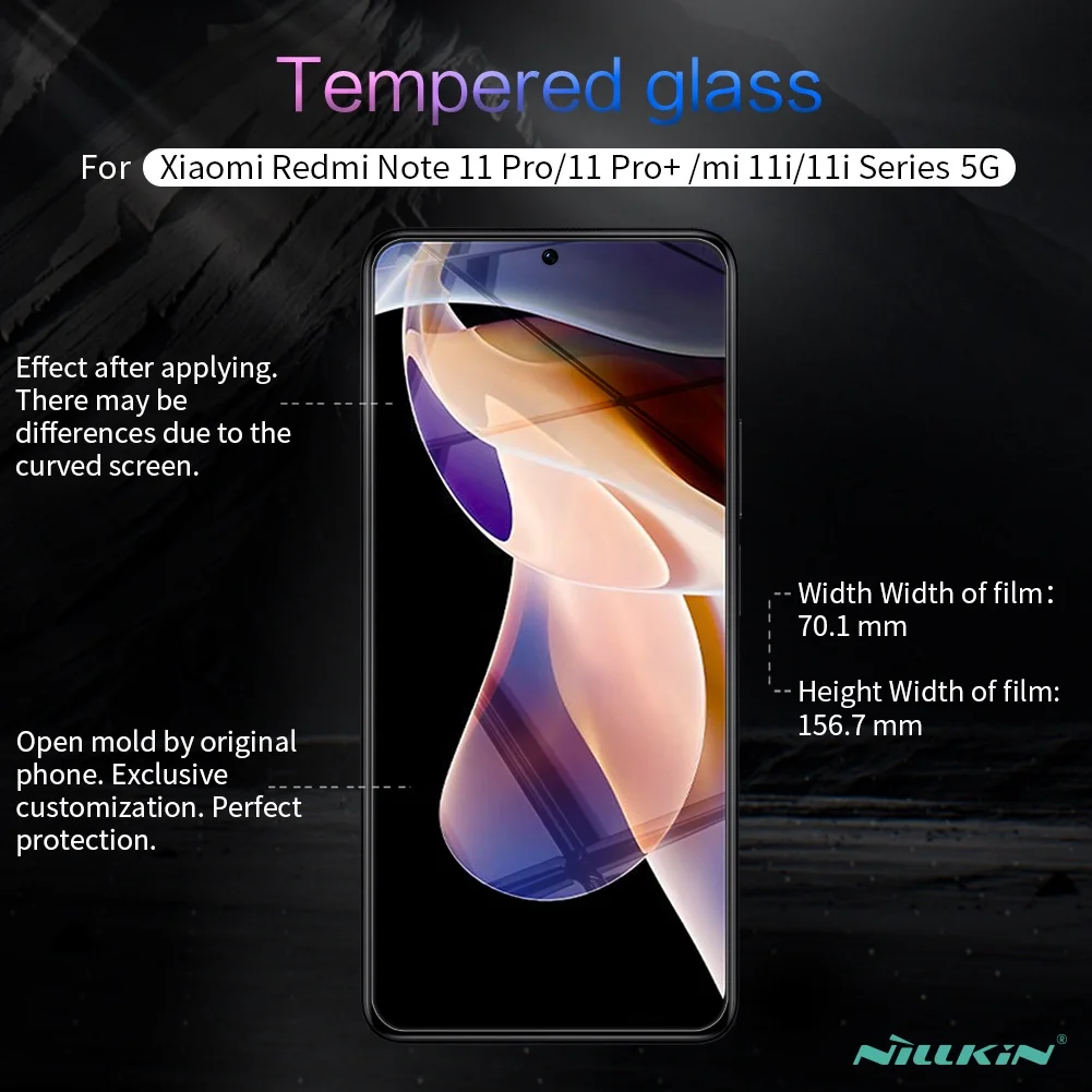 For POCO M4 Pro 5G NILLKIN H Series Tempered Glass Screen Protector X4 NFC Transparent Screen Film