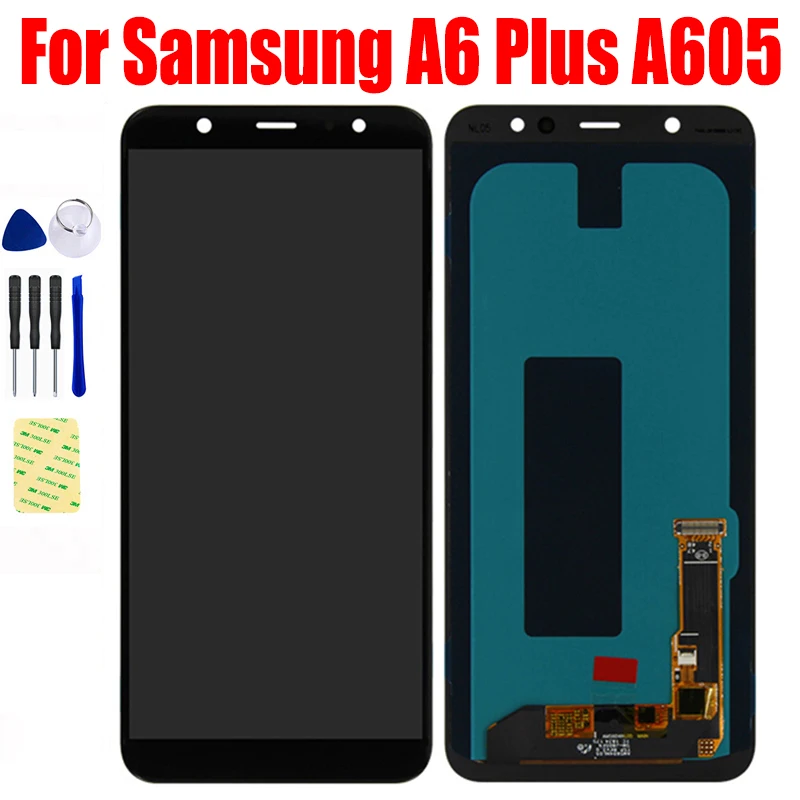 

6" For Samsung Galaxy A6+ A6 Plus A605 SM-A605F A605FN A605G A605GN LCD Display Screen Touch Screen Digitizer Sensor Assembly