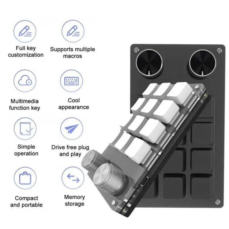 

Copy Keyboard Mini-mechanical Paste Customization Keyboard Knob E-sports Games Custom Keypad Shortcuts Hot Swap Macro