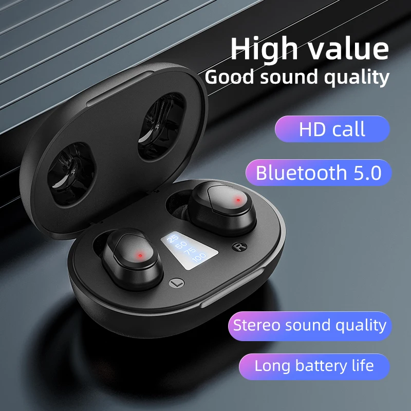 

SX01 Bluetooth Wireless Headphones 5.0 Headphones Waterproof Sports Headphones with Microphone HD Call Noise Reduction Earplugs