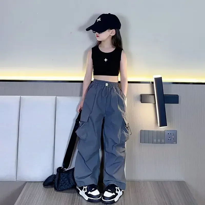 Детские спортивные брюки-карго из полиэстера | AliExpress