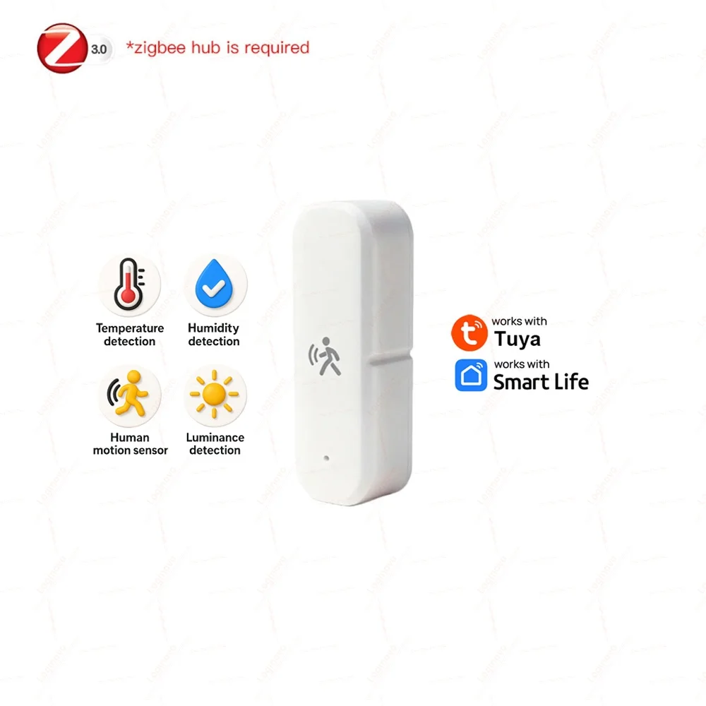 

Zigbee Human PIR датчик движения освещенность температура и влажность 10G Mmwave радар обнаружения для Tuya Smart Life и Z2M опционально
