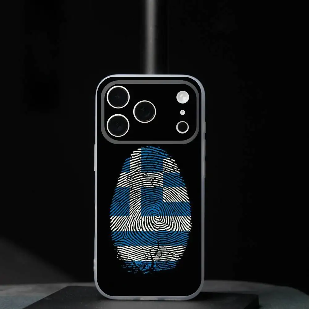 Фото Чехол для iPhone 17, 16, 15, 14, 13, 12, 11, Pro, Max, Plus, Mini, SE4, SE2 с магнитным креплением MagSafe и картой флага Греции №5