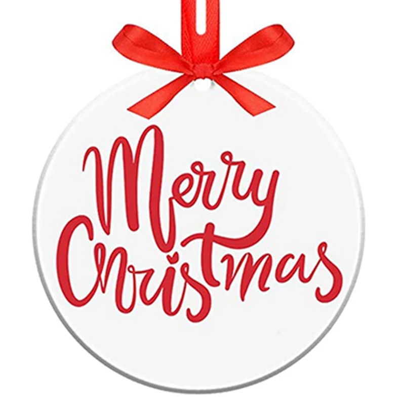 50 шт. 3-дюймовая белая пустая акриловая рождественская лента легкие