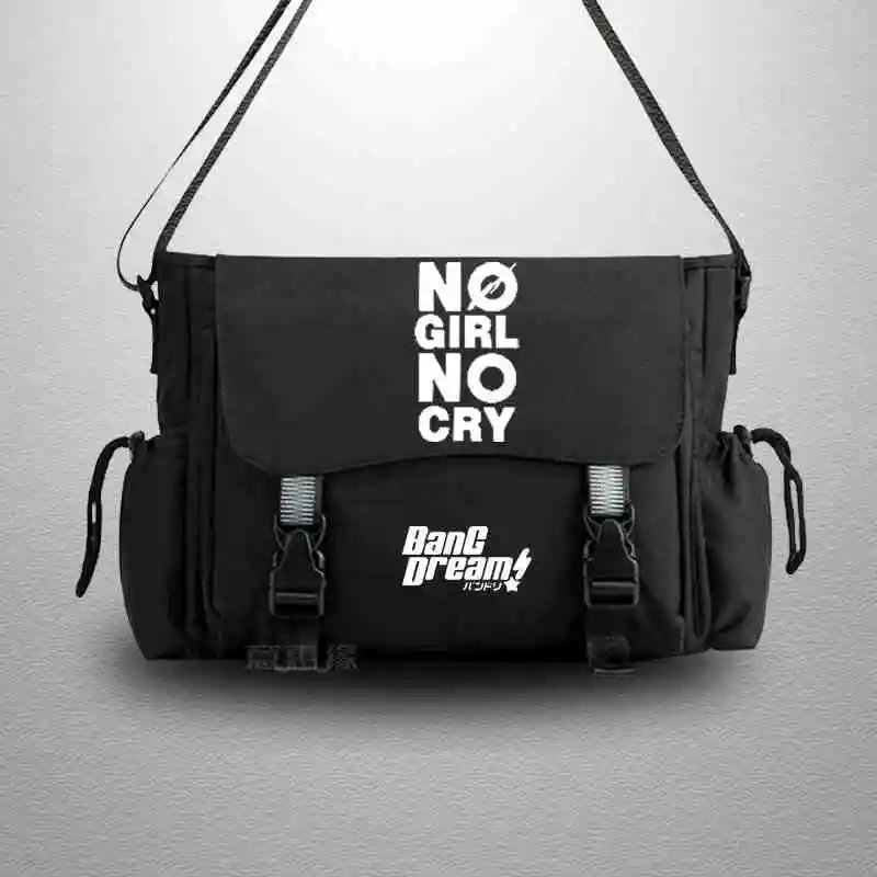Аниме BanG Dream Roselia Bangdream для мужчин и женщин черная сумка на плечо школьная хранения
