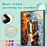 chenistory painting by numbers man plays bass on canvas diy multi aluminium frame pictures by number figure home decoration gift