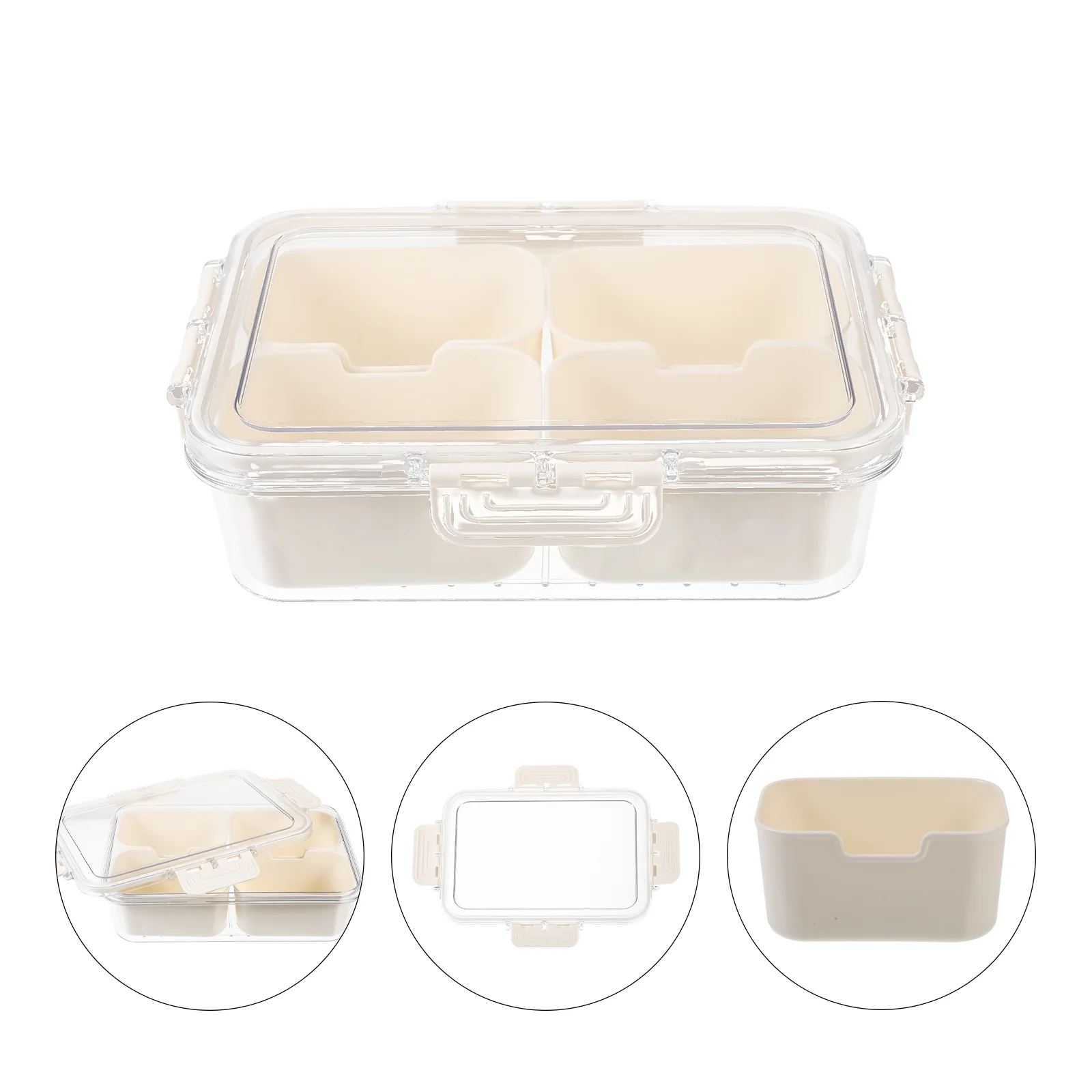 

Fruit Trays Serving Party Lids Creative Plate Snack Holder Compartment Container Nuts Storage Case