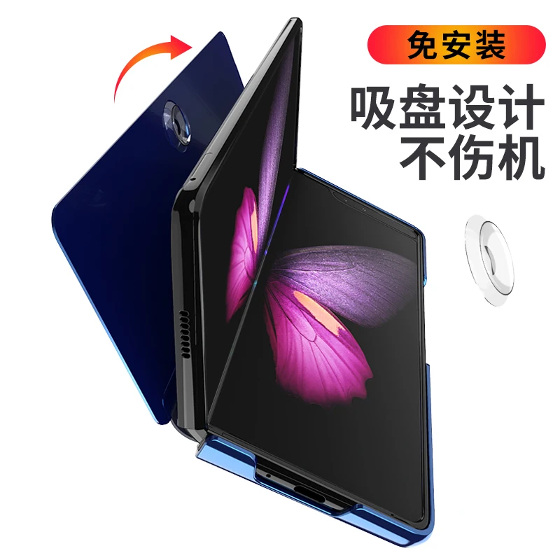 

Magnet Smart Side Window Flip Phone Case For Samsung Galaxy Z Fold 1 Bracket Phone Cover For Galaxy Z Fold 1