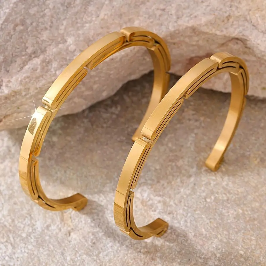 Простые браслеты-манжеты Liora для женщин браслет из нержавеющей стали 316L