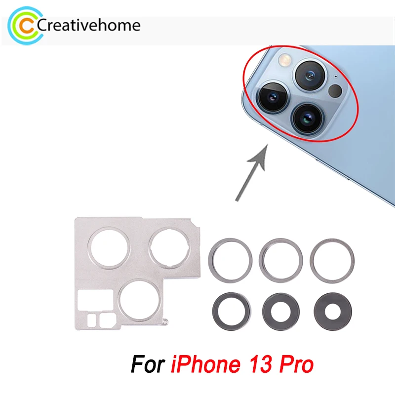 

Replacement Camera Lens Cover With Retaining Bracket for iPhone 13 Pro