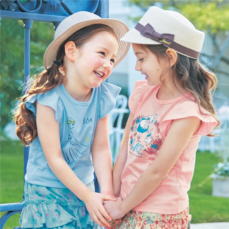 Футболки для маленьких девочек графические футболки с мультяшным принтом