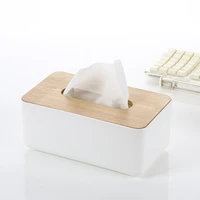 445g tissue box oak wooden paper drawer napkin storage box for home office desk