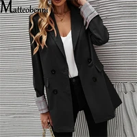 2022 women blazers minimalist solid outwear slim elegant fashion high street feminine all match spring autumn comfortable coat
