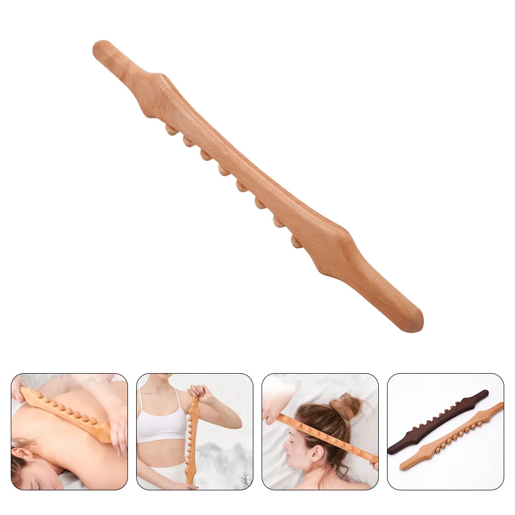 Wooden Rod Belly Massager Full Body Stick Yoga Relax Rod for Home