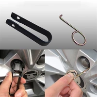 1set auto wheel lub screw cover bolt caps tire anti theft screw cap extractor removal hook wheel nut cover cap removal tool