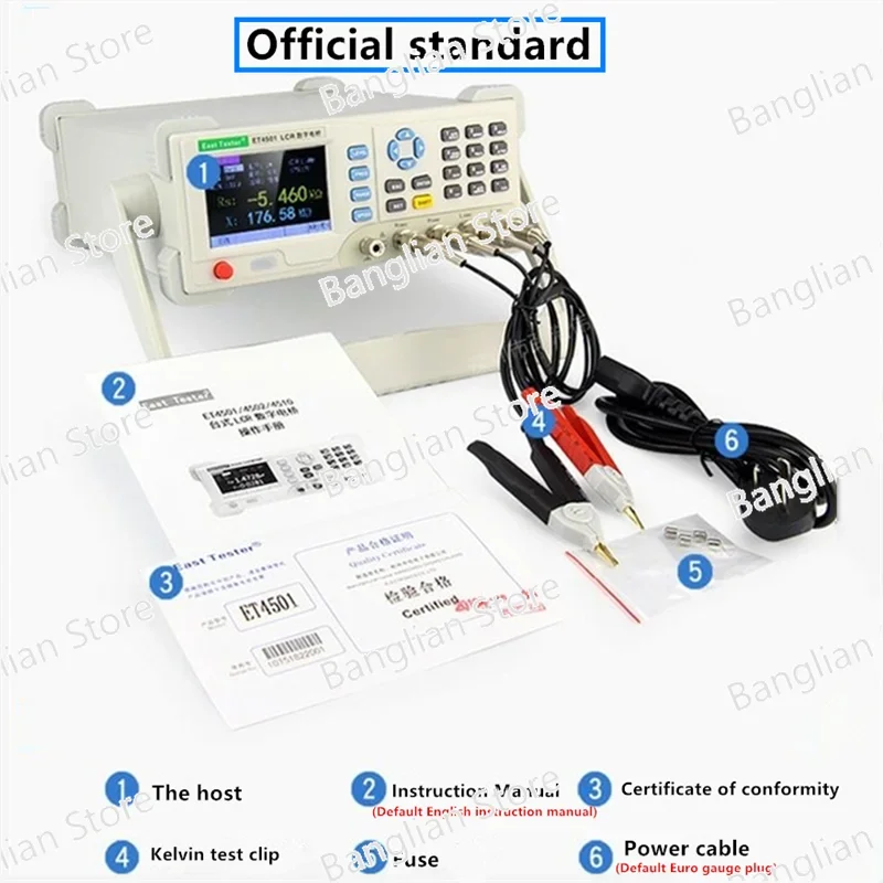 ET4501 ET4502 ET4510 Настольный тестер цифровой мост 10 Гц ~ 100 кГц 1 Непрерывно регулируемая