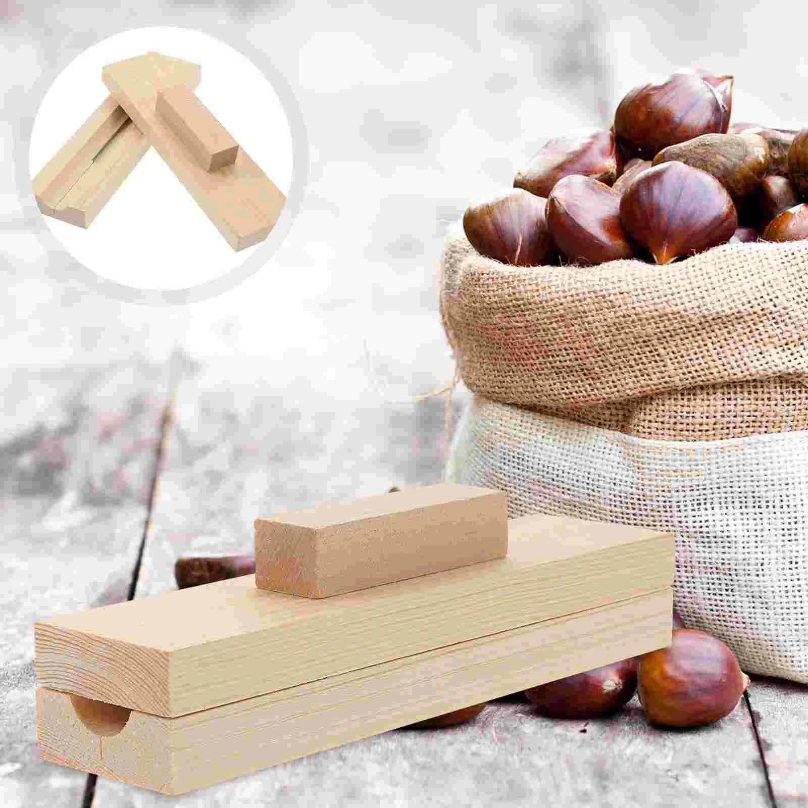 

Chestnut Opener Walnut Clip Tool Nutcracker Nutcracking Machine Peeling Shucker Manual Wooden Handheld Openers