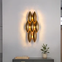 gold nordic minimalist wall honeycomb lamp lamp living room background wall staircase aisle decoration small wall lamp