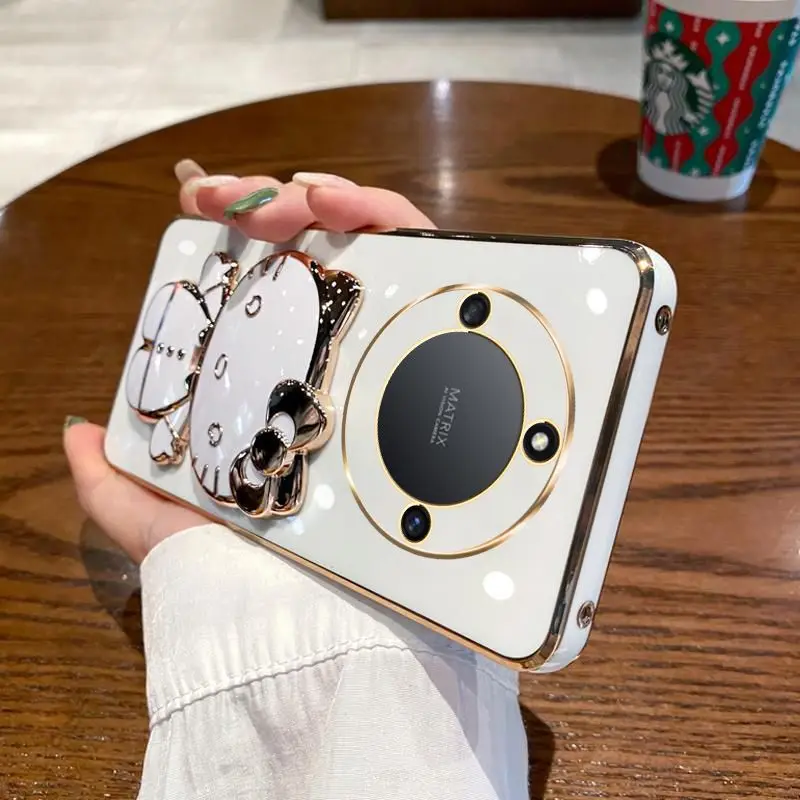 Чехол с зеркальным кронштейном Hello Kitty для телефона Huawei Honor 10 10i 20 20S 30 30S 50 Lite 60 SE 70 80